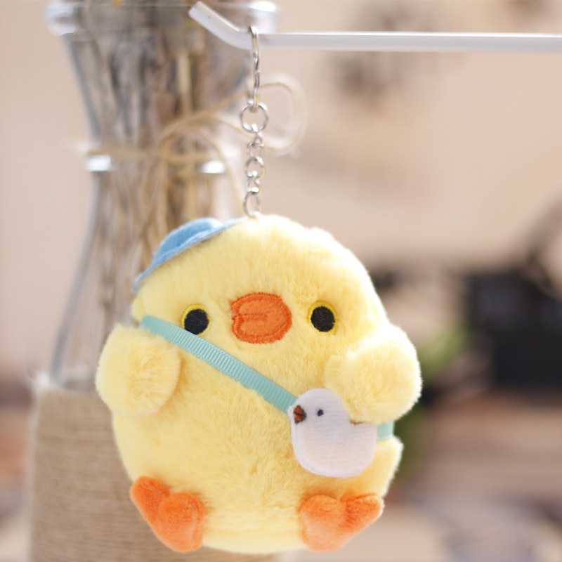 Cute Little Yellow Chicken Pendant Plush Toy Doll Net Red Chick Mini Bag Pendant Keychain Doll
