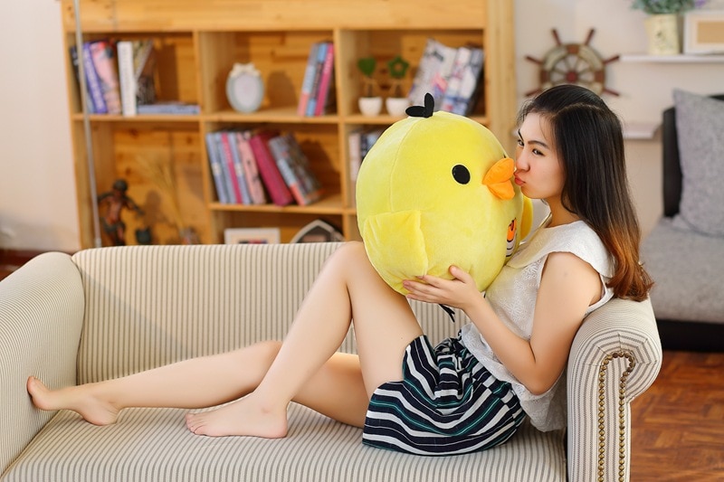 1pc 2019 new cute yellow chick high quality plush toy children toy baby boy girl birthday gift WJ129