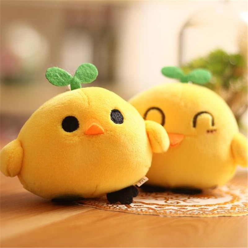 1PCS Expression Chicken Plush Toys Small Pendant Korean Version Of The Cute Chickens Stuffed Toy Activity Gift 10CM HANDANWEIRAN