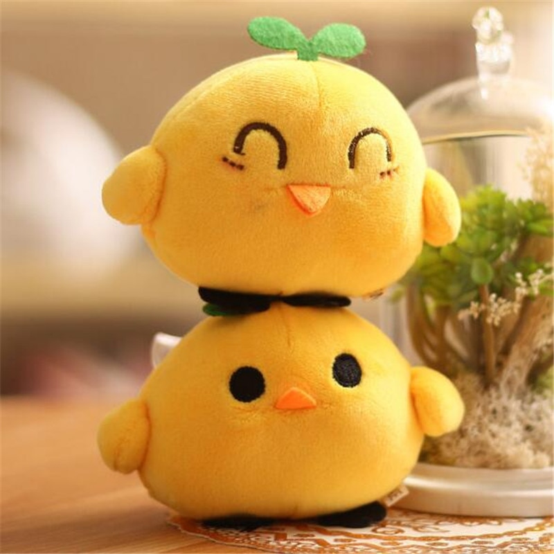 1PCS Expression Chicken Plush Toys Small Pendant Korean Version Of The Cute Chickens Stuffed Toy Activity Gift 10CM HANDANWEIRAN