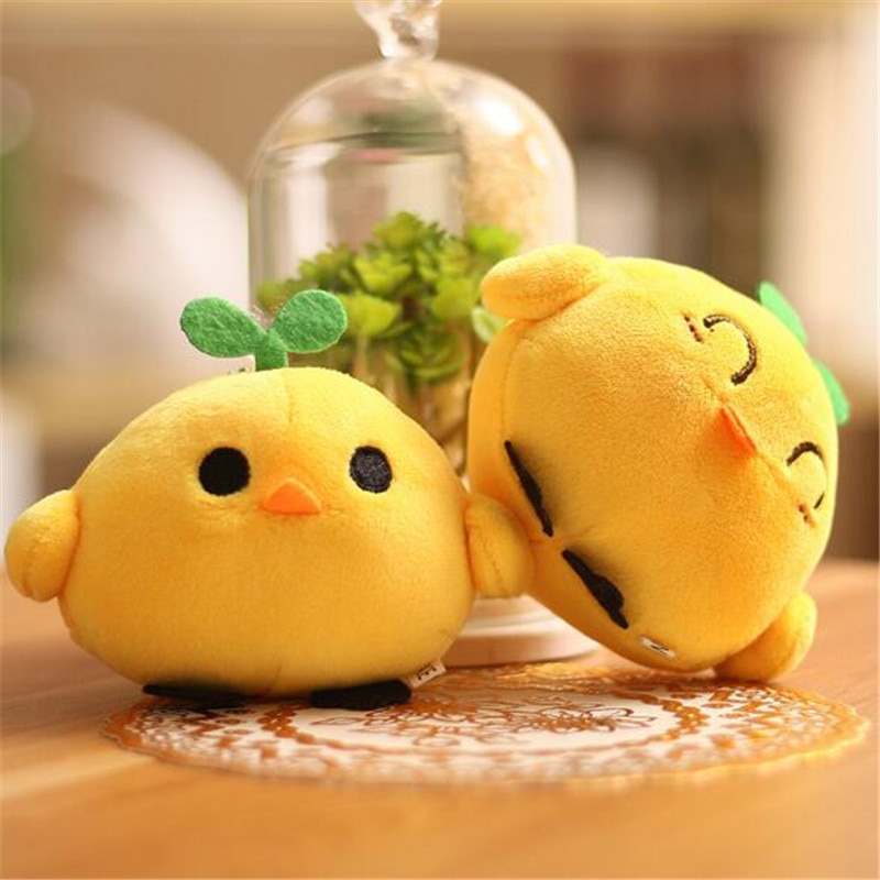 1PCS Expression Chicken Plush Toys Small Pendant Korean Version Of The Cute Chickens Stuffed Toy Activity Gift 10CM HANDANWEIRAN