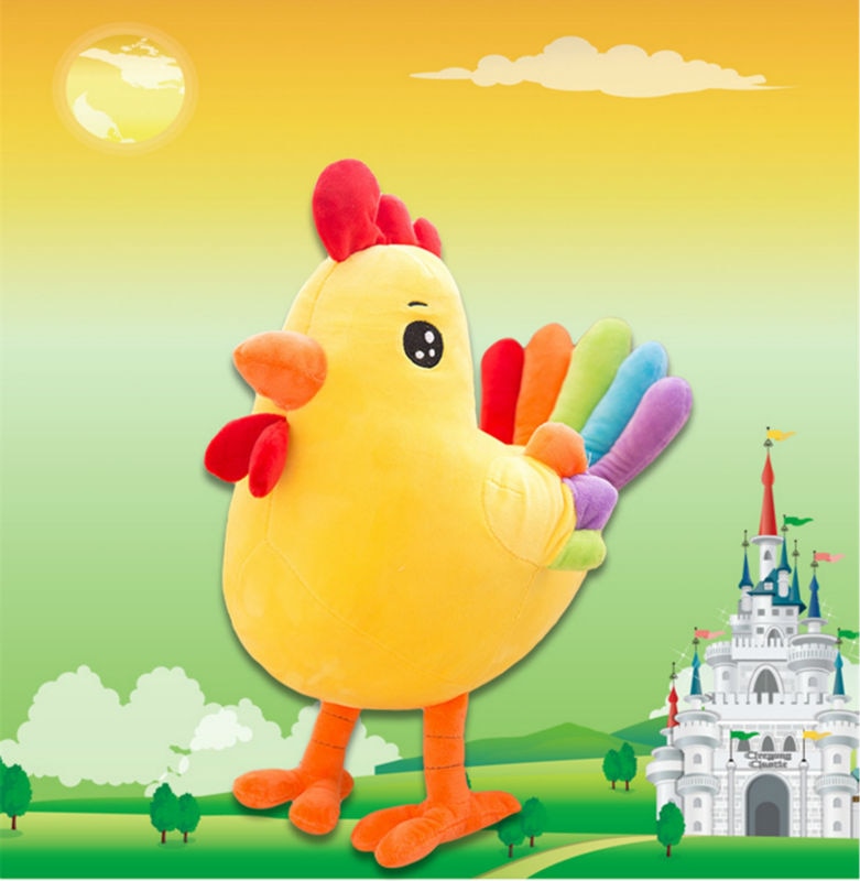 Colorful Chicken Plush Toy Animes Soft Toys Gift Bring Auspicious For Kids and Adult Gadget