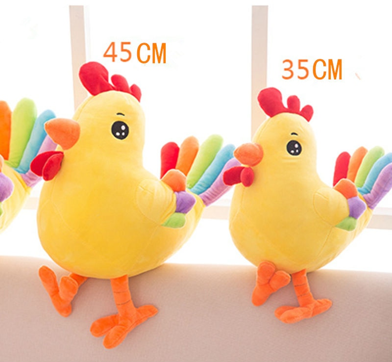 Colorful Chicken Plush Toy Animes Soft Toys Gift Bring Auspicious For Kids and Adult Gadget