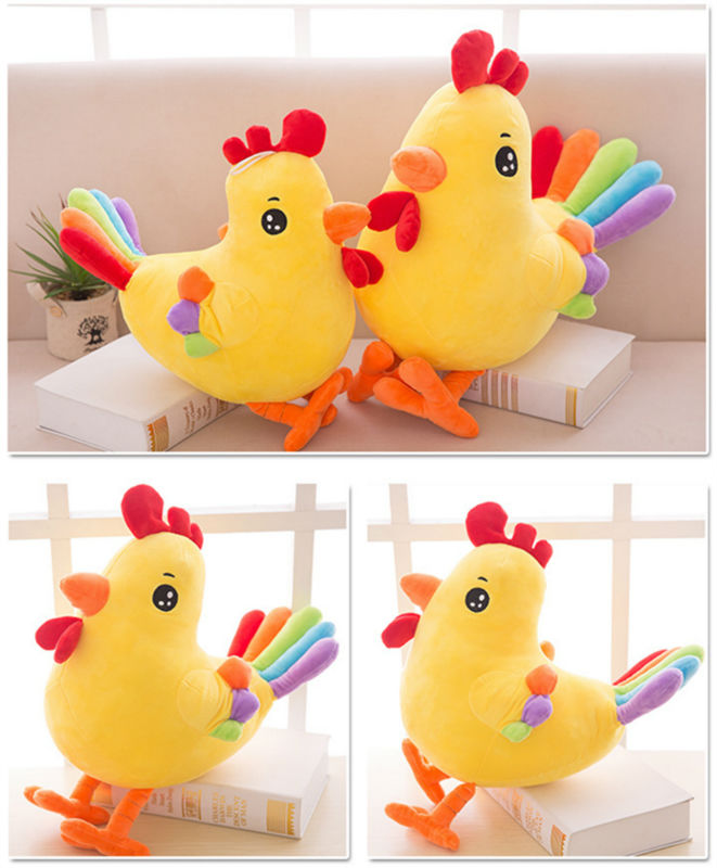 Colorful Chicken Plush Toy Animes Soft Toys Gift Bring Auspicious For Kids and Adult Gadget