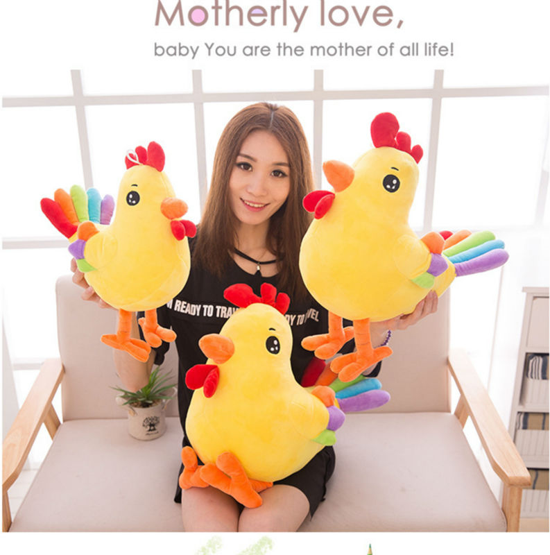 Colorful Chicken Plush Toy Animes Soft Toys Gift Bring Auspicious For Kids and Adult Gadget