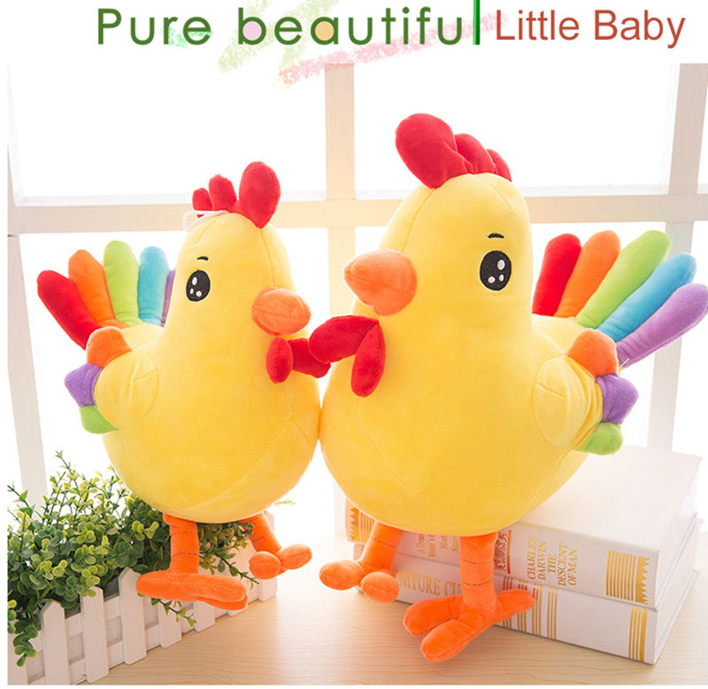 Colorful Chicken Plush Toy Animes Soft Toys Gift Bring Auspicious For Kids and Adult Gadget