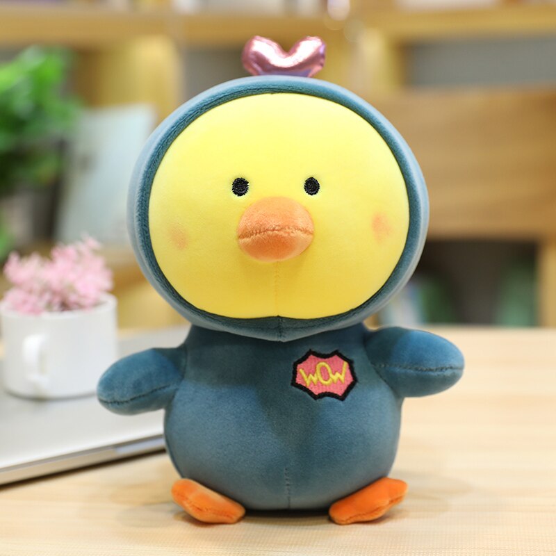 25cm High Quality Cute Cartoon Dressing Up Chicken Plush Toy Soft Stuffed Animals Doll For Kids Girls Surprise Gifts Home Decor