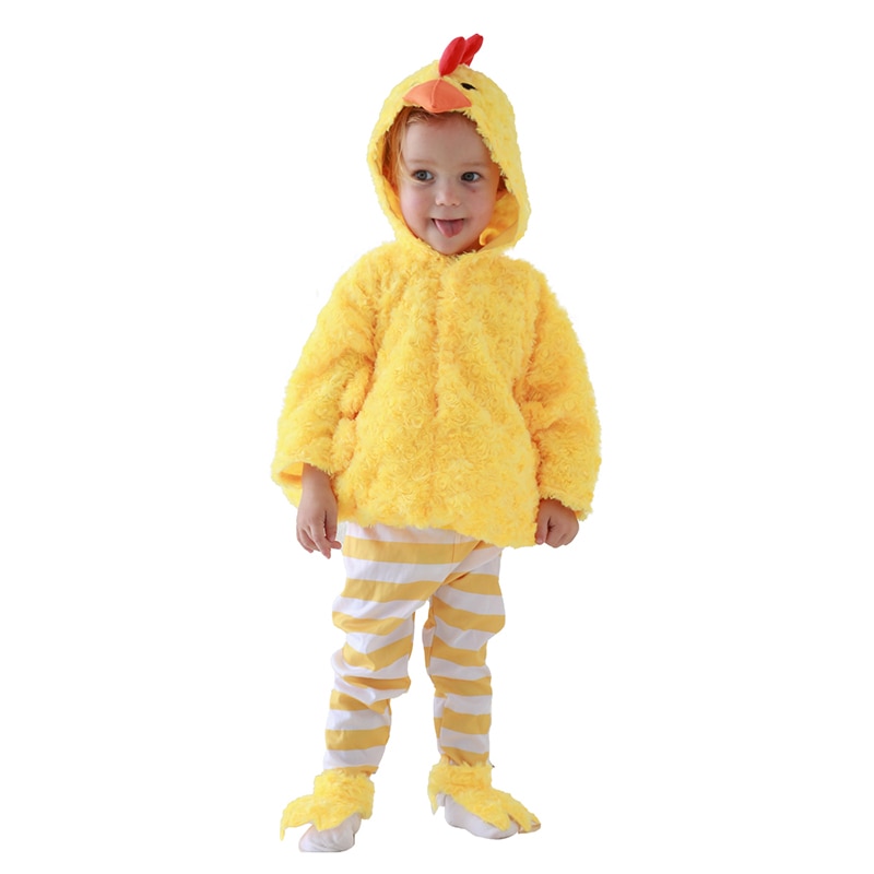 Carnival Chick Costume For Baby New Year Children's Yellow Hen Costume Easter Animal Chicken Outfit Plush Suit