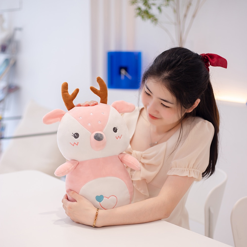 35cm Lovely Animal Toys Penguin Lion Deer Plush Toys Cute Soft Stuffed Pillow Dolls Children Kids Girls Birthday Xmas Gifts