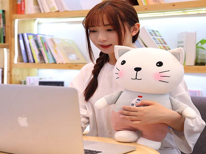 Down cotton soft cute mouse plush toy cute cat soft doll doll pillow children accompanying sleeping doll