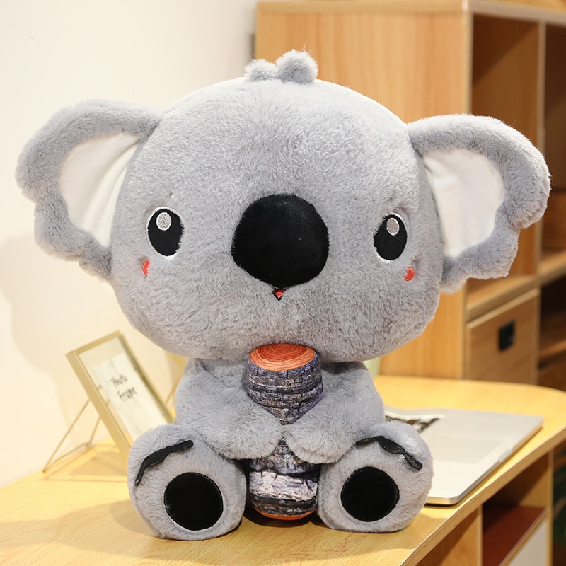 70cm Adorable Koalas Plush toy Cute Stuffed Cartoon Animals Australia Baby Koalas Doll toys with Wood Birthday gift for kids