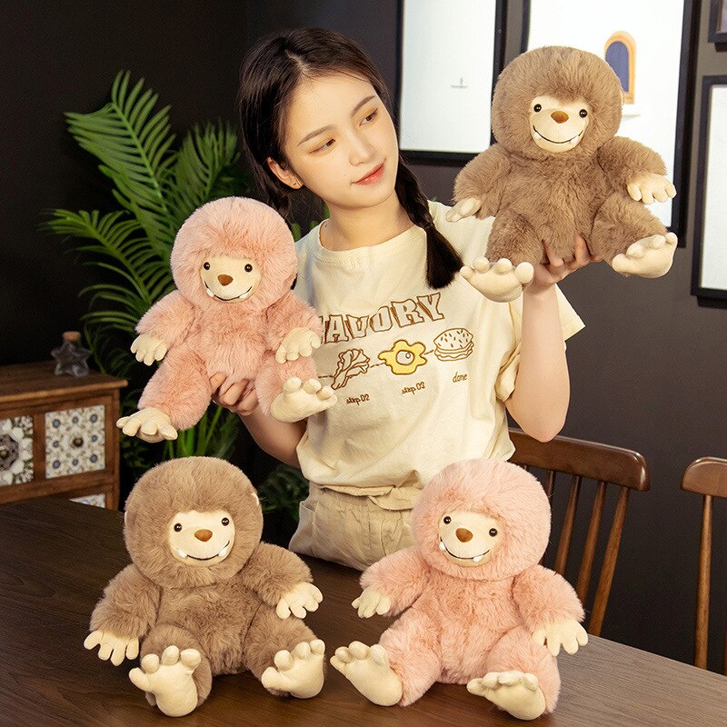 1PC Lifelike Fluffy Big Foot Sloth Plush Doll Stuffed Animal Kids Toys Lovely Yeti Bigfoot Doll Girlfriend Best Gifts