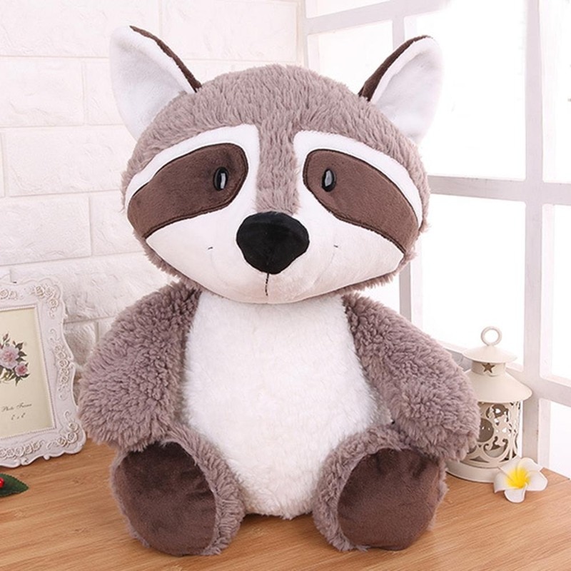 55cm Kawaii Raccoon Plush Toy Lovely Raccoon Cute Soft Stuffed Animals Doll Pillow For Girls Children Kids Baby Birthday Gift