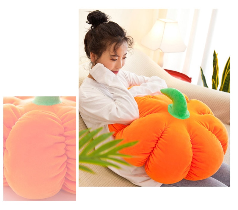 Pumpkin Plush Toy 60CM Halloween Decorative Soft Stuffed Creative Pillow Cushion Couch Sleeping Pillow Soft Comfortable Toy Gift