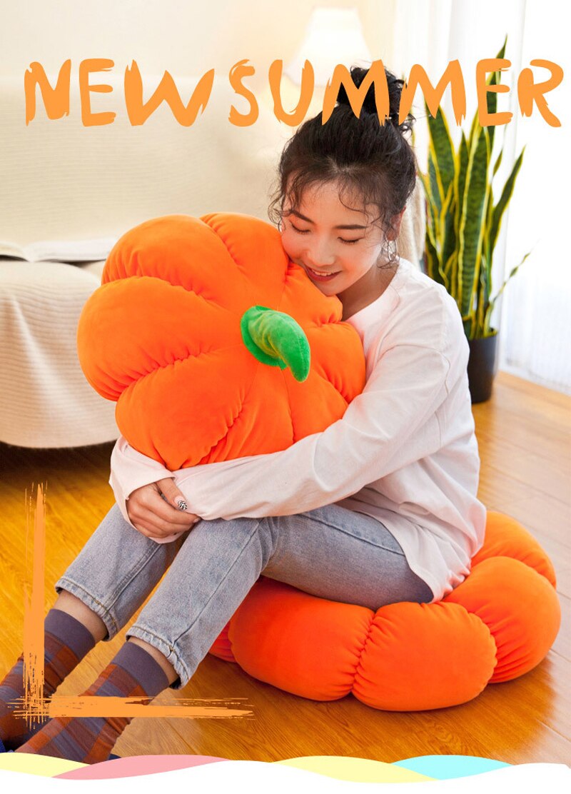 Pumpkin Plush Toy 60CM Halloween Decorative Soft Stuffed Creative Pillow Cushion Couch Sleeping Pillow Soft Comfortable Toy Gift