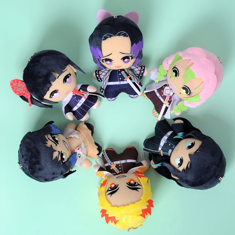 6pcs Hot Japan Anime Demon Slayer Plush Toys Doll Kimetsu No Yaiba Agatsuma Zenitsu Nezuko Hashibira Figure Toys Kids Gift