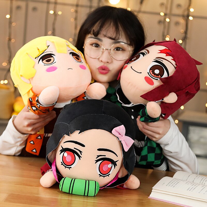 Demon Slayer / Kimetsu no Yaiba Kamado Tanjirou Kamado Nezuko Agatsuma Zenitsu stuffed toys plush toy Soft pillow For children