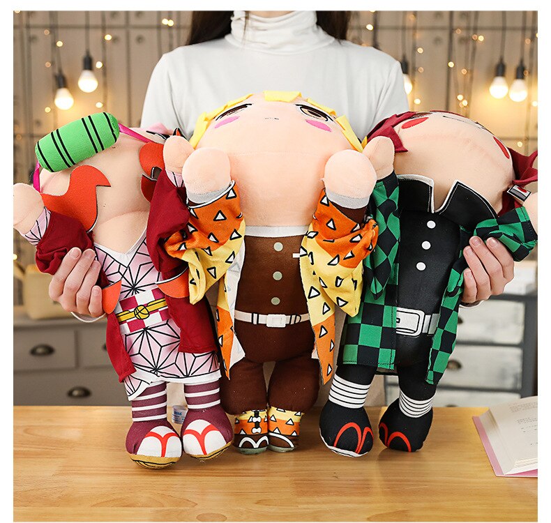 Demon Slayer / Kimetsu no Yaiba Kamado Tanjirou Kamado Nezuko Agatsuma Zenitsu stuffed toys plush toy Soft pillow For children