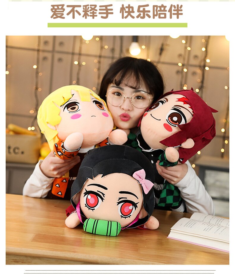 Demon Slayer / Kimetsu no Yaiba Kamado Tanjirou Kamado Nezuko Agatsuma Zenitsu stuffed toys plush toy Soft pillow For children