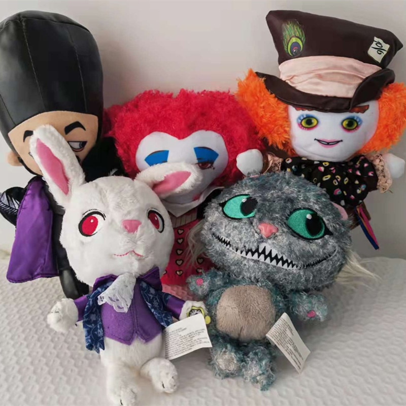 5pcs Alice in Wonderland Red Queen, Alic, Cheshire Cat And March Hare Soft  Stuffed Plush Toys -  - World of plushies