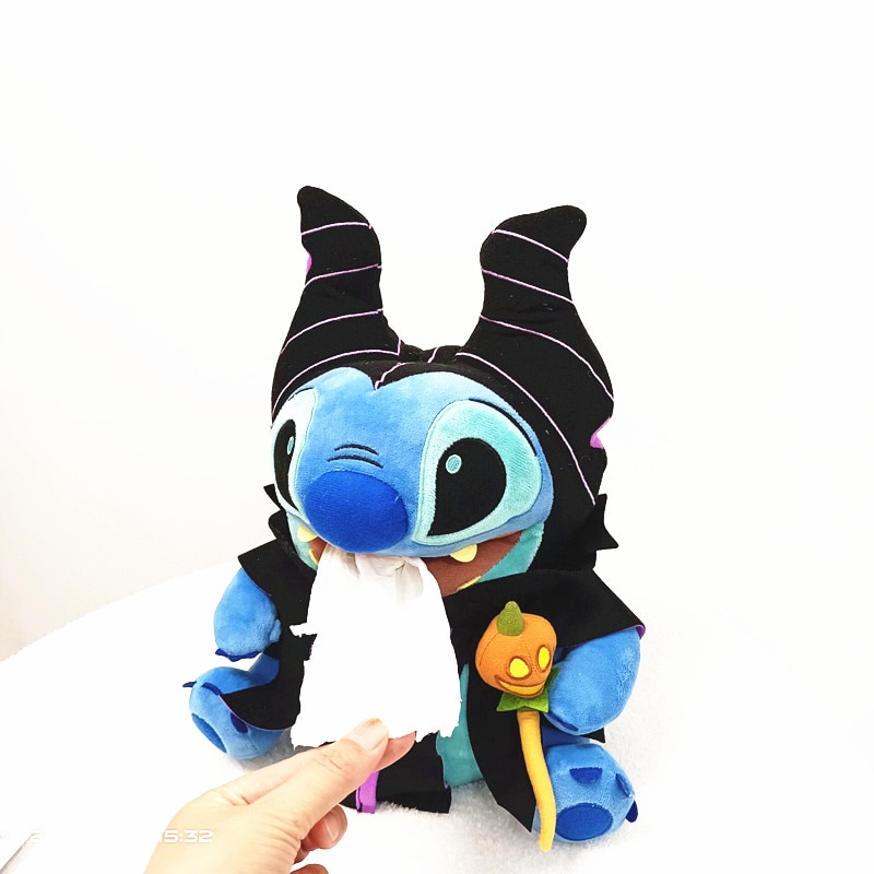 Disney Stitch plush toy ps Maleficent Plush storage box tissue box Household articles doll doll