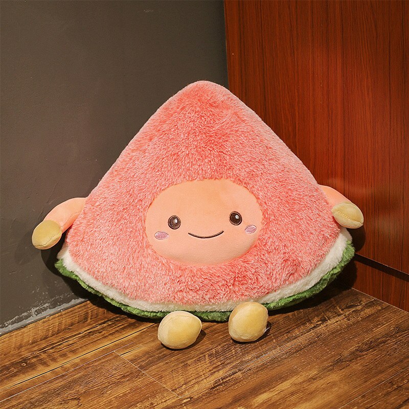 Smile Face Watermelon Soft Plush Cushion