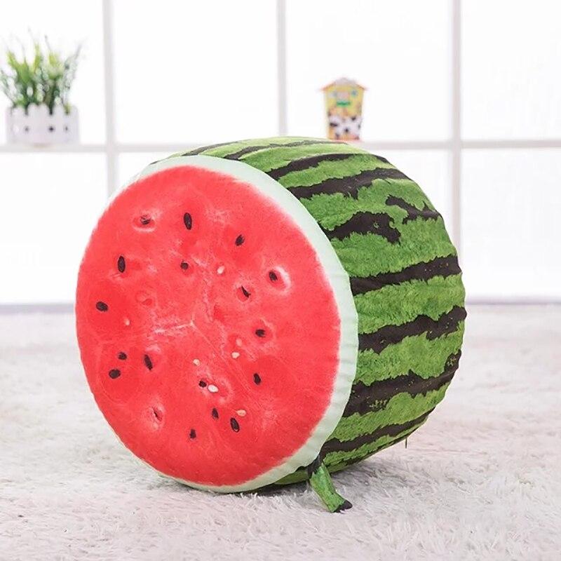 Watermelon Soft Plush Pouffe Seat
