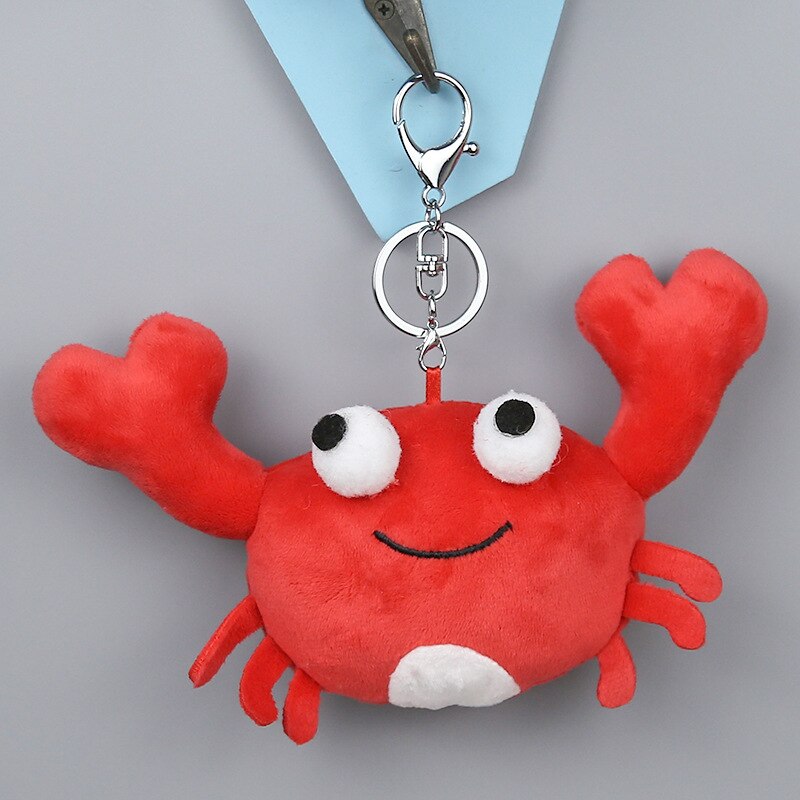 Red Crab Soft Plush Keychain
