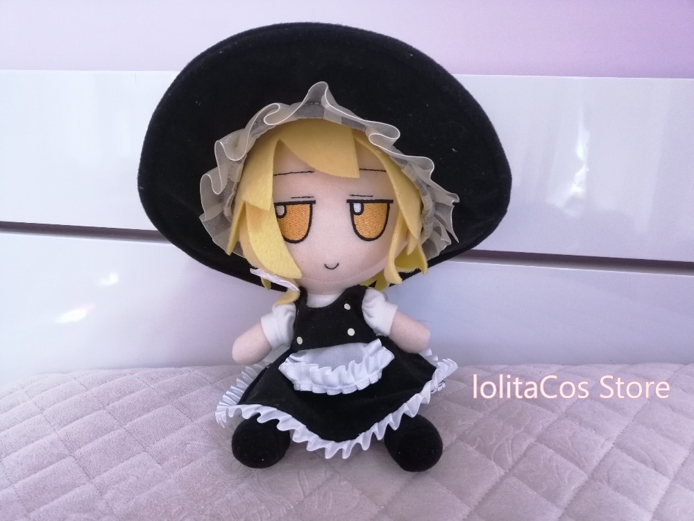 Japan Anime TouHou Project Kirisame Marisa Cosplay Cute Doll Plush Stuffed Throw Pillow Sitting Toy Boy Girl Xmas Gifts
