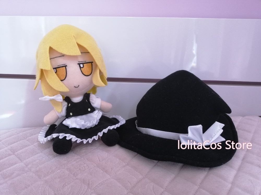 Japan Anime TouHou Project Kirisame Marisa Cosplay Cute Doll Plush Stuffed Throw Pillow Sitting Toy Boy Girl Xmas Gifts