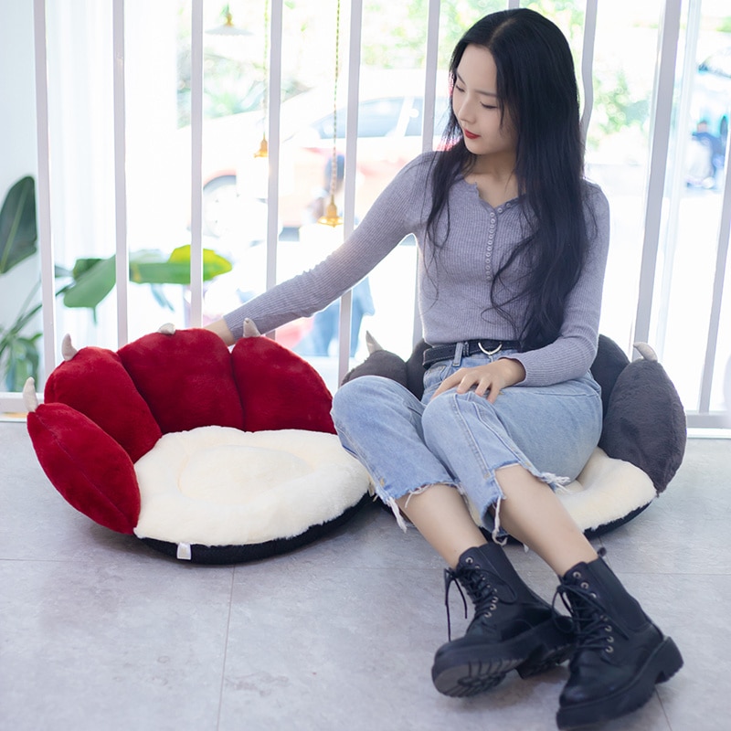 1PC Nice Soft Cat Paw Pillow Animal Seat Cushion Stuffed Plush Sofa Indoor Floor Home Chair Decor Winter Children Girls Gift