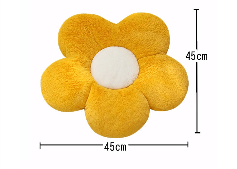 1pc 45cm Cute Flower Pillow Colorful Plush Plant Toy Baby Kids Floor Play Mat Seat Cushion Sofa Home Decor Pillow Car Decor