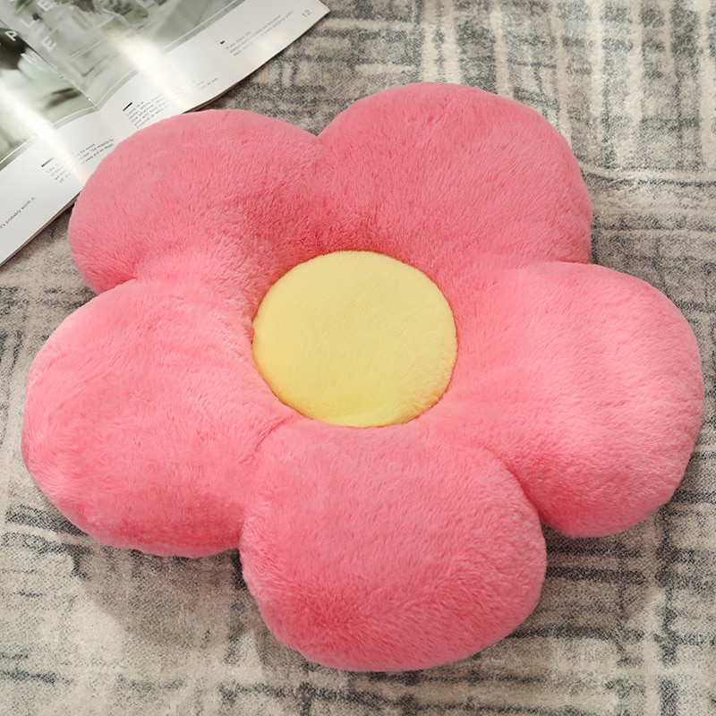 1pc 45cm Cute Flower Pillow Colorful Plush Plant Toy Baby Kids Floor Play Mat Seat Cushion Sofa Home Decor Pillow Car Decor