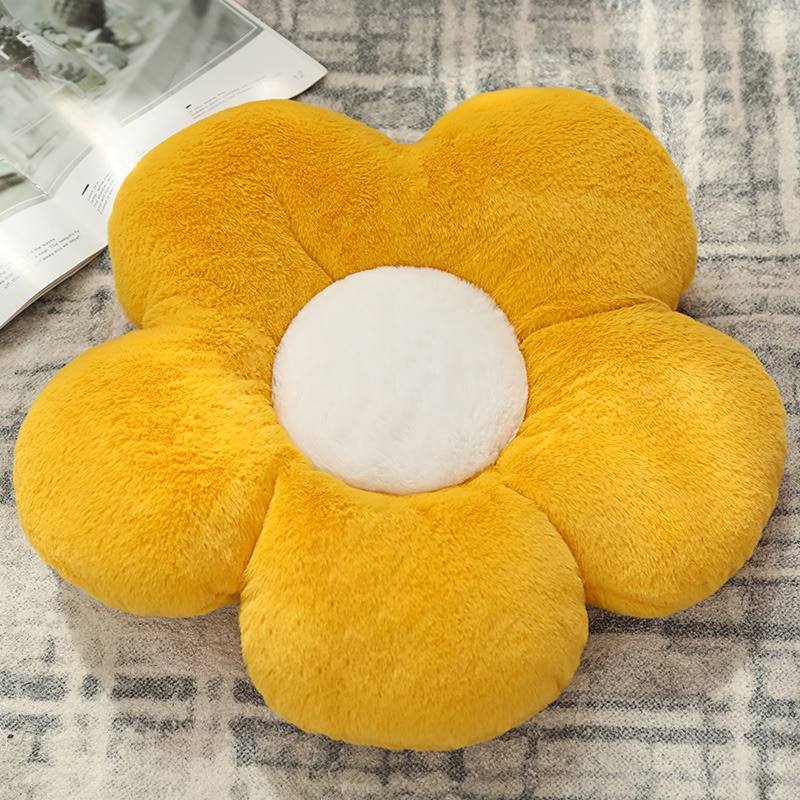 1pc 45cm Cute Flower Pillow Colorful Plush Plant Toy Baby Kids Floor Play Mat Seat Cushion Sofa Home Decor Pillow Car Decor