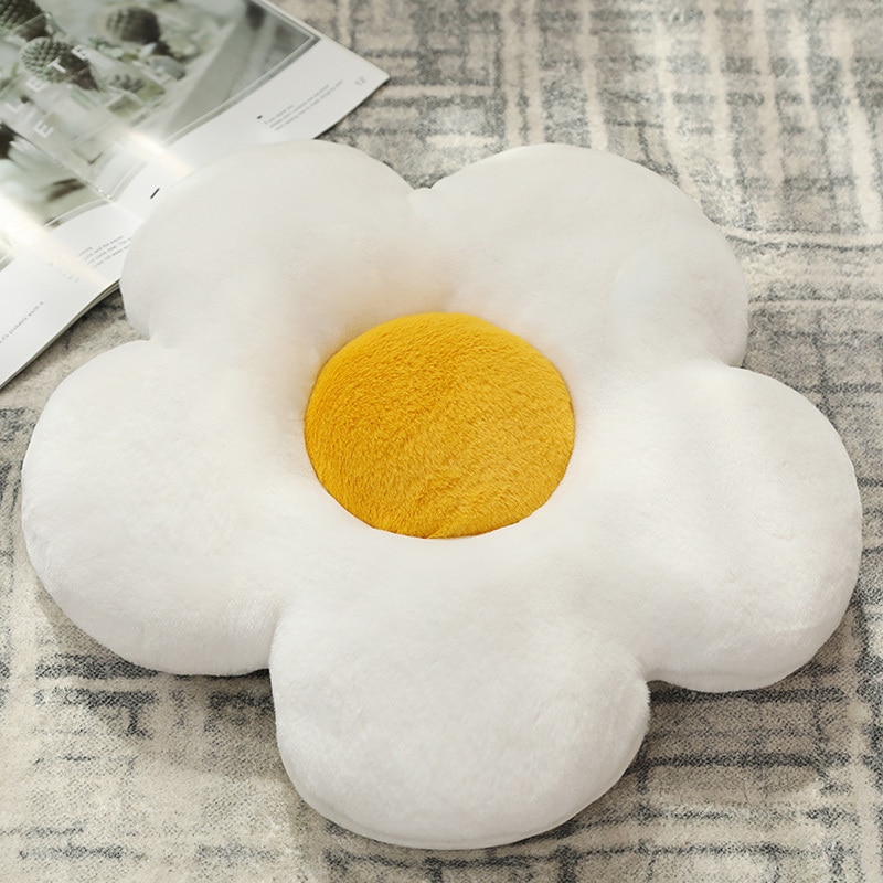 1pc 45cm Cute Flower Pillow Colorful Plush Plant Toy Baby Kids Floor Play Mat Seat Cushion Sofa Home Decor Pillow Car Decor