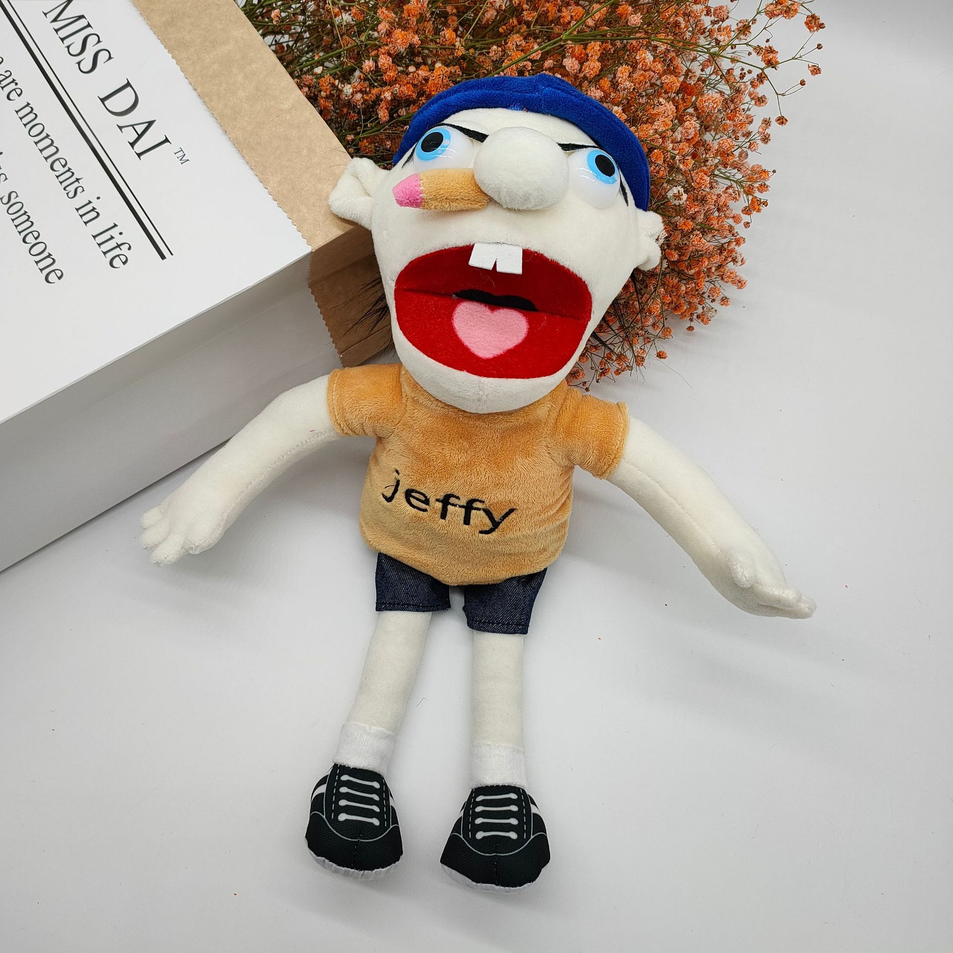 2022 New Cartoon Jeffy The Puppet Plush Toy Soft Stuffed Peluches Dolls Christmas Birthday Gift for Girls Kids