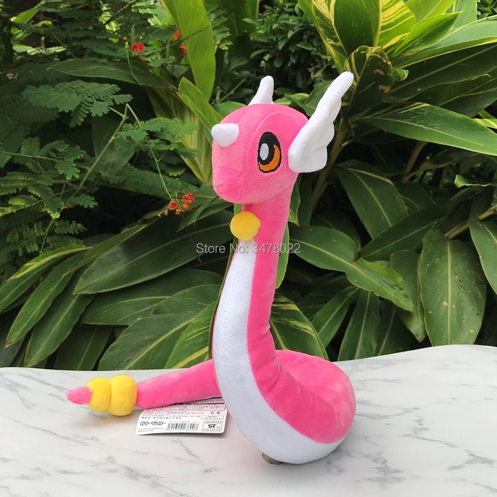 New Anime Game Shiny Dragonair 26" Pink Dragon Plush Toys Cartoon Soft Hakuryu Stuffed Toy Doll Gift