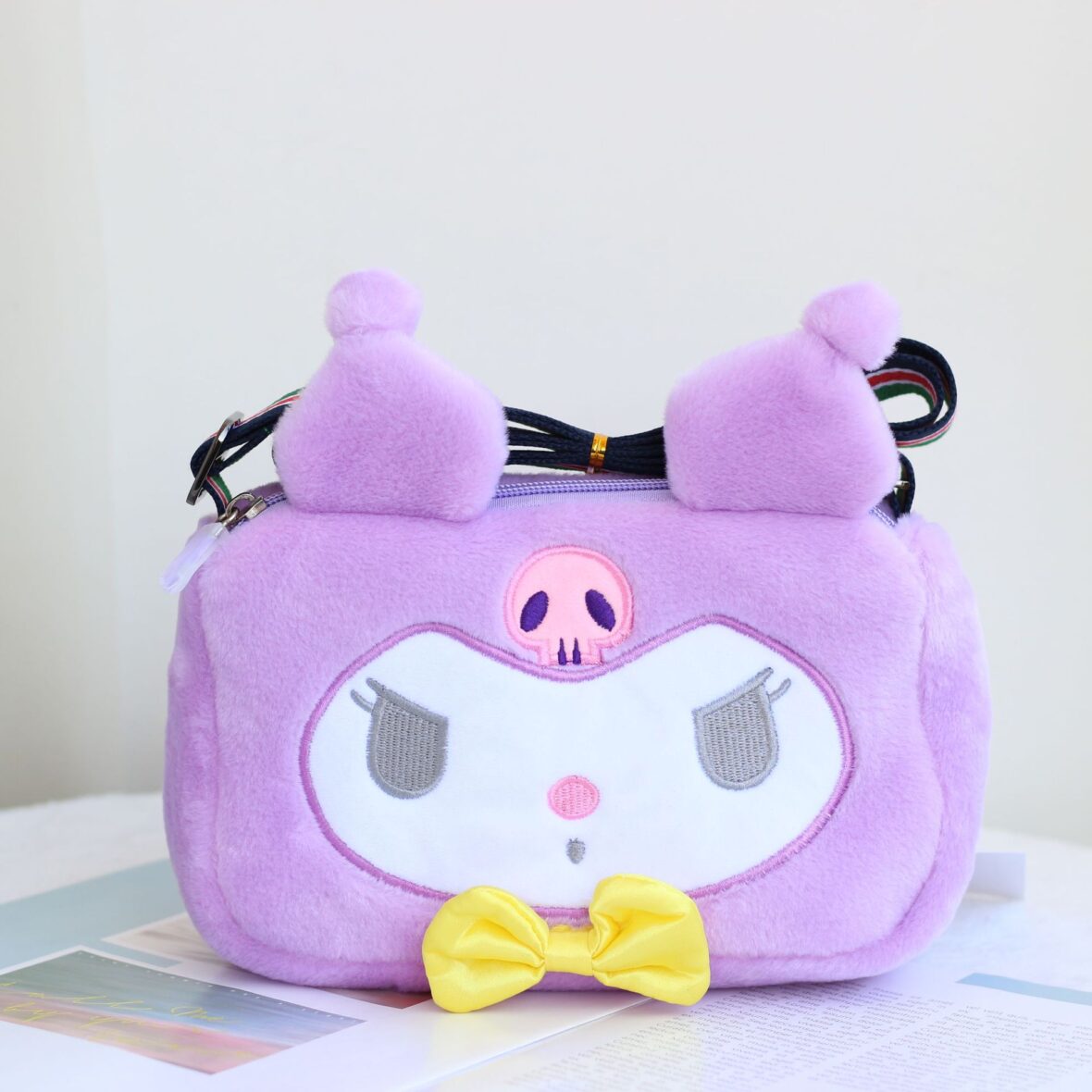Purple kuromi Soft Plush Sling Bag