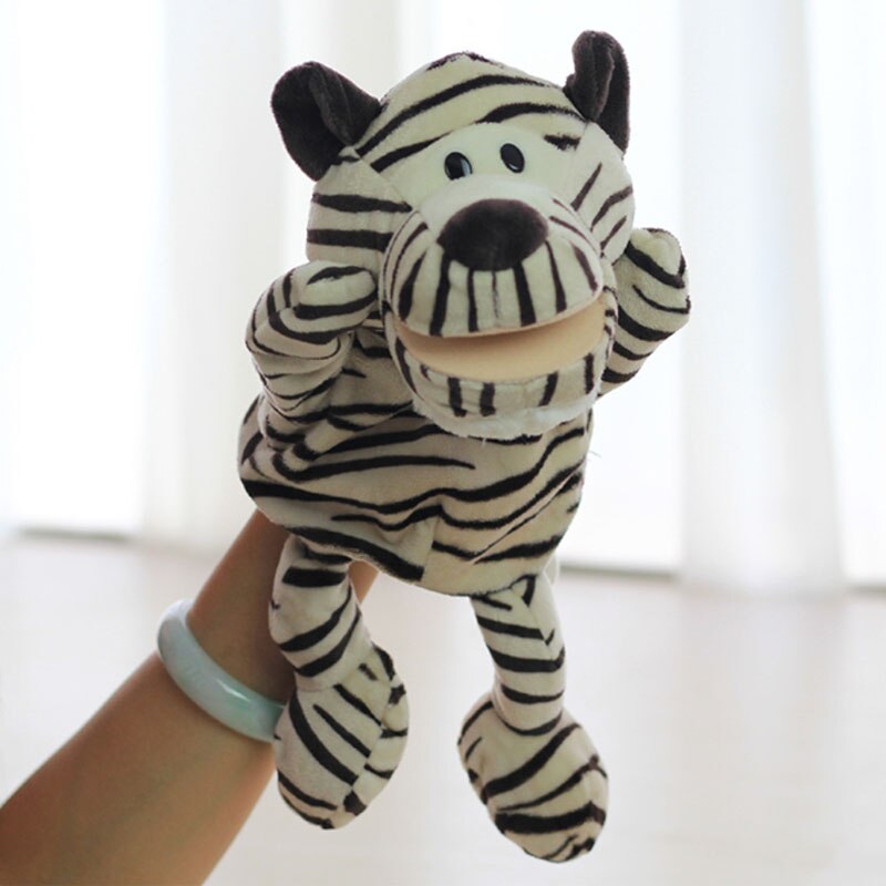 White Tiger Soft Plush Hand Puppet