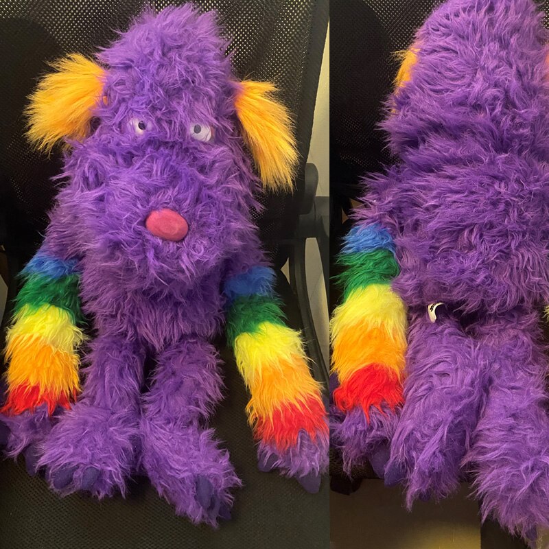 60cm Purple Monster Soft Plush Hand Puppet