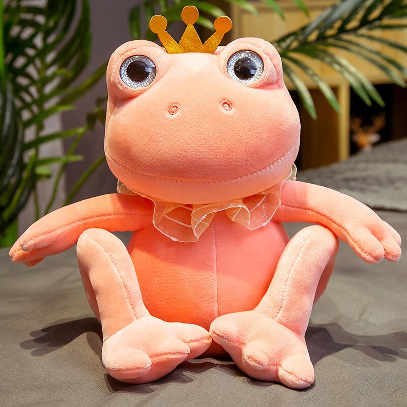 Crown Frog Soft Stuffed Plush Pillow