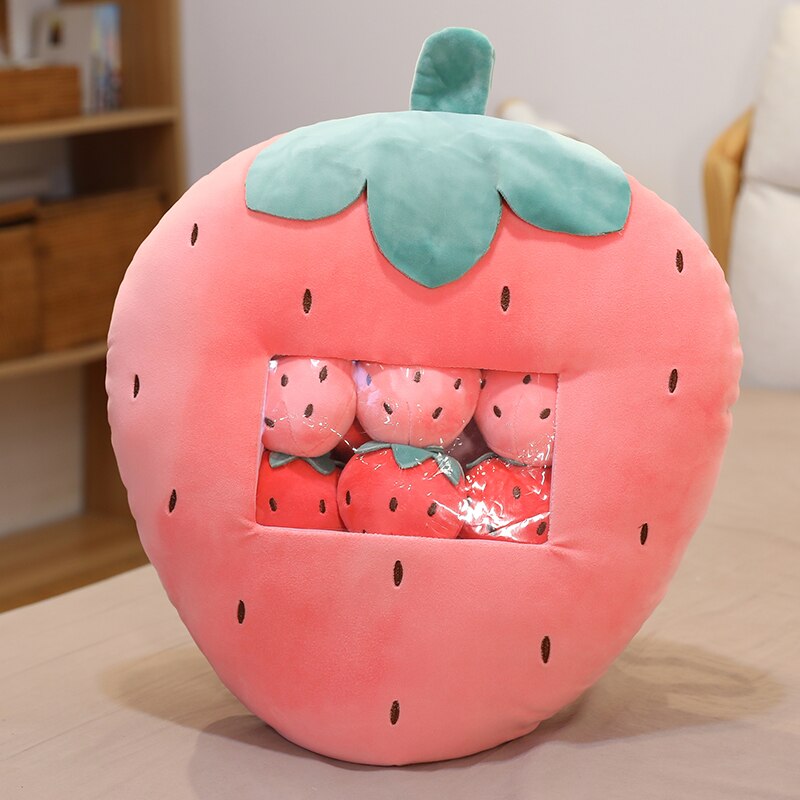 Strawberry Stuffed Mini Strawberry Soft Plush Pillow