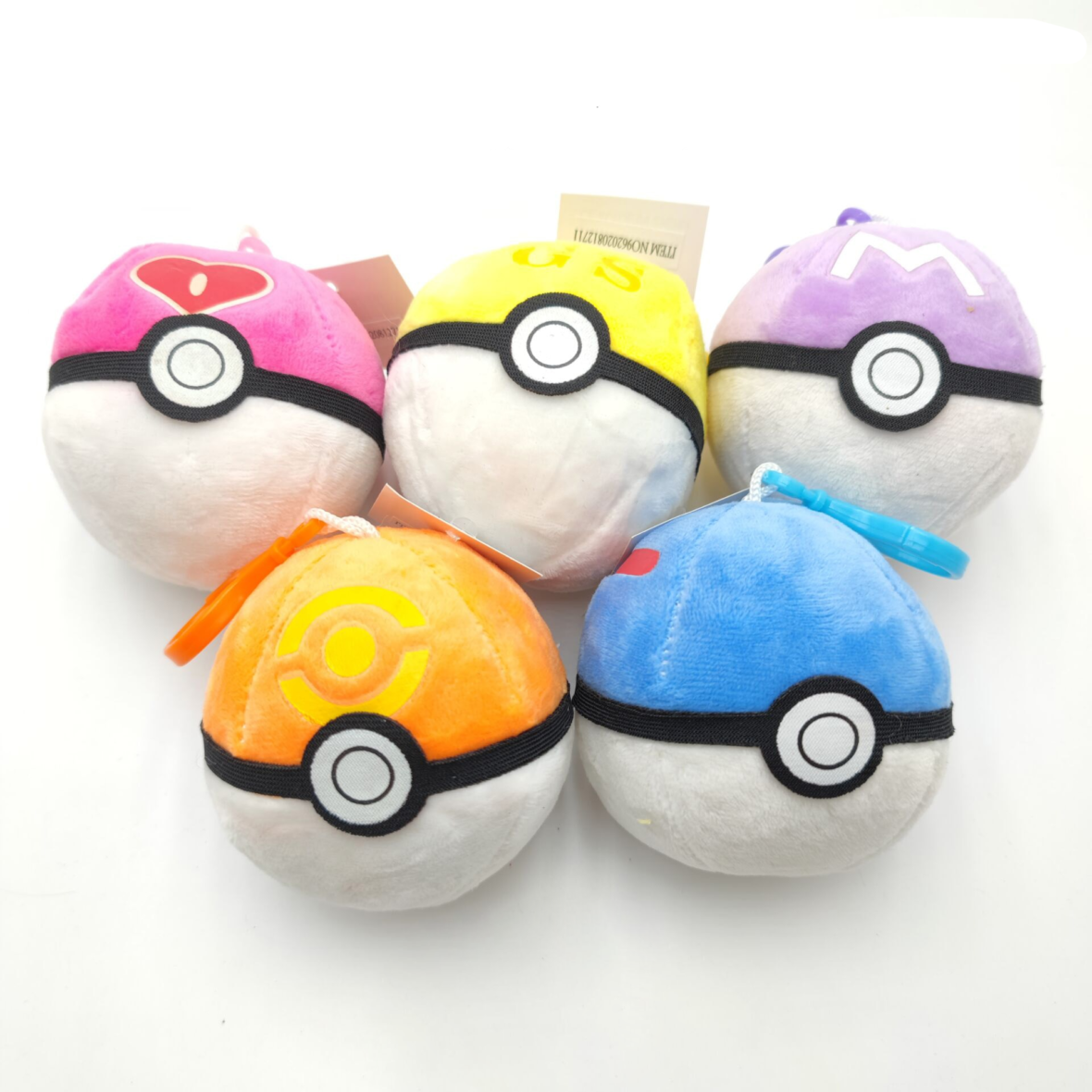 5Pcs Pokémon Ball Soft Plush Toys