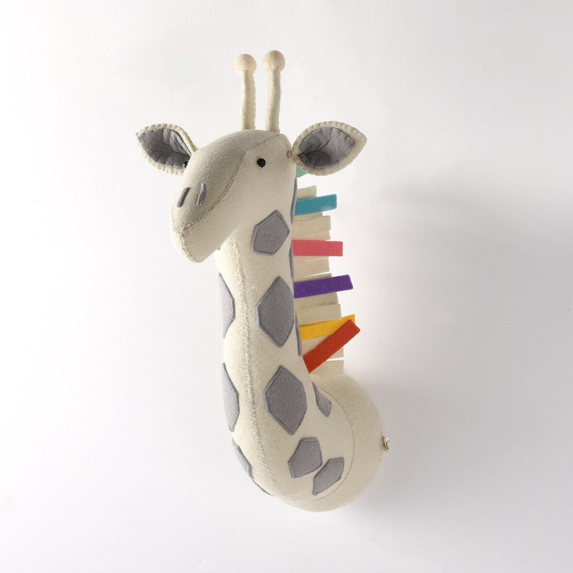 Grey Giraffee Wall Hanging Soft Stuffed Plush Toy