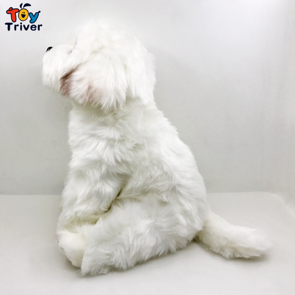 Cute Malta Dog Puppy Maltese Plush Toys Stuffed Animals Doll Baby Kids Children Boys Girls Adults Gift Home Decorations Crafts