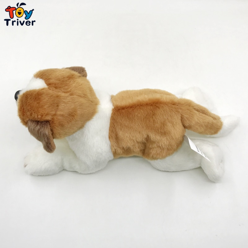 Plush Saint Bernard Dog Toy Triver Stuffed Animal Doll Puppy Pet Kids Baby Birthday Gift Present Home Shop Decoration Craft