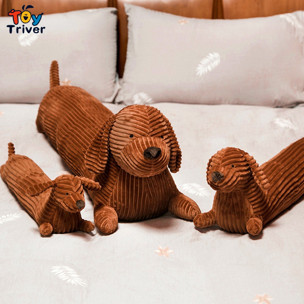 Kawaii Dachshund Dog Pillow Cushion Plush Toys Stuffed Animals Doll Kids Children Boys Girls Gifts Sofa Chair Home Room Decor