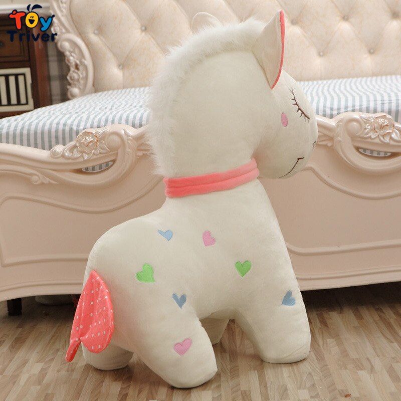 Cute Horse Plush Toys Stuffed Animals Doll Cushion Pillow Baby Kids Children Boys Girls Birthday Gifts Home Room Decor