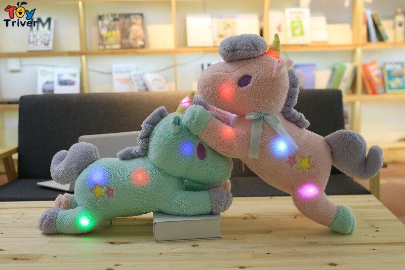 LED light-up toys Luminous Unicorn Toy Glow light Plush Stuffed Doll Party Birthday Baby Kids Gift Home Room Shop Decoration