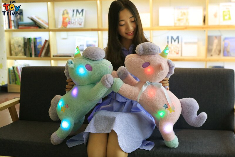 LED light-up toys Luminous Unicorn Toy Glow light Plush Stuffed Doll Party Birthday Baby Kids Gift Home Room Shop Decoration